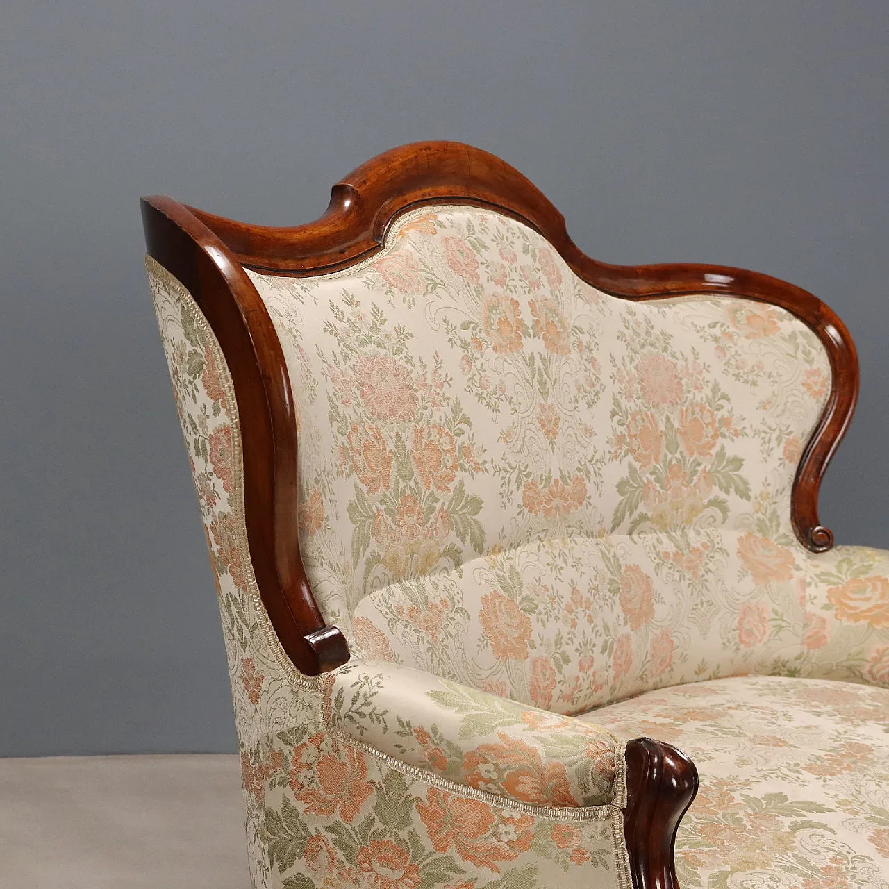 Louis Philippe sofa in walnut, 19th century 4