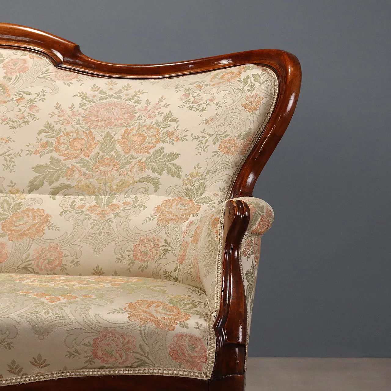 Louis Philippe sofa in walnut, 19th century 6
