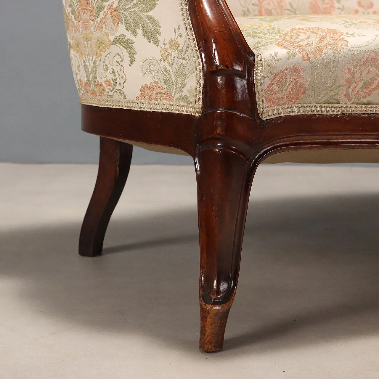 Louis Philippe sofa in walnut, 19th century 8