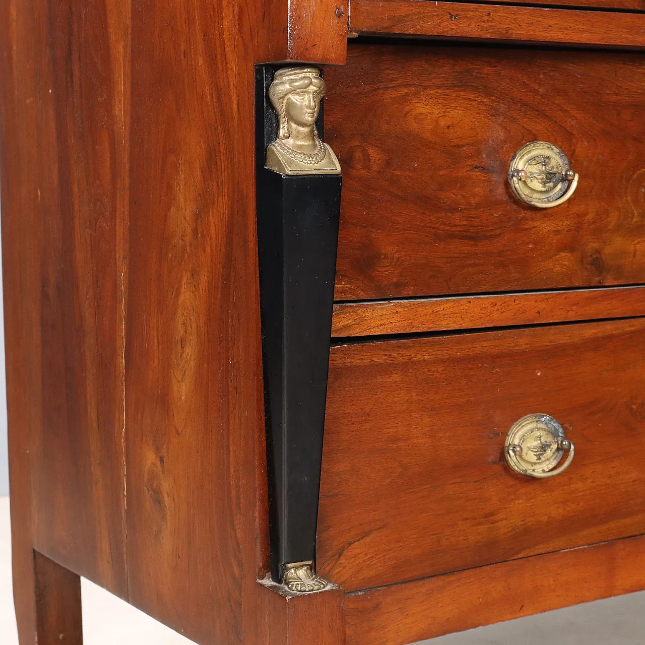 Empire chest of drawers in walnut, 19th century 4