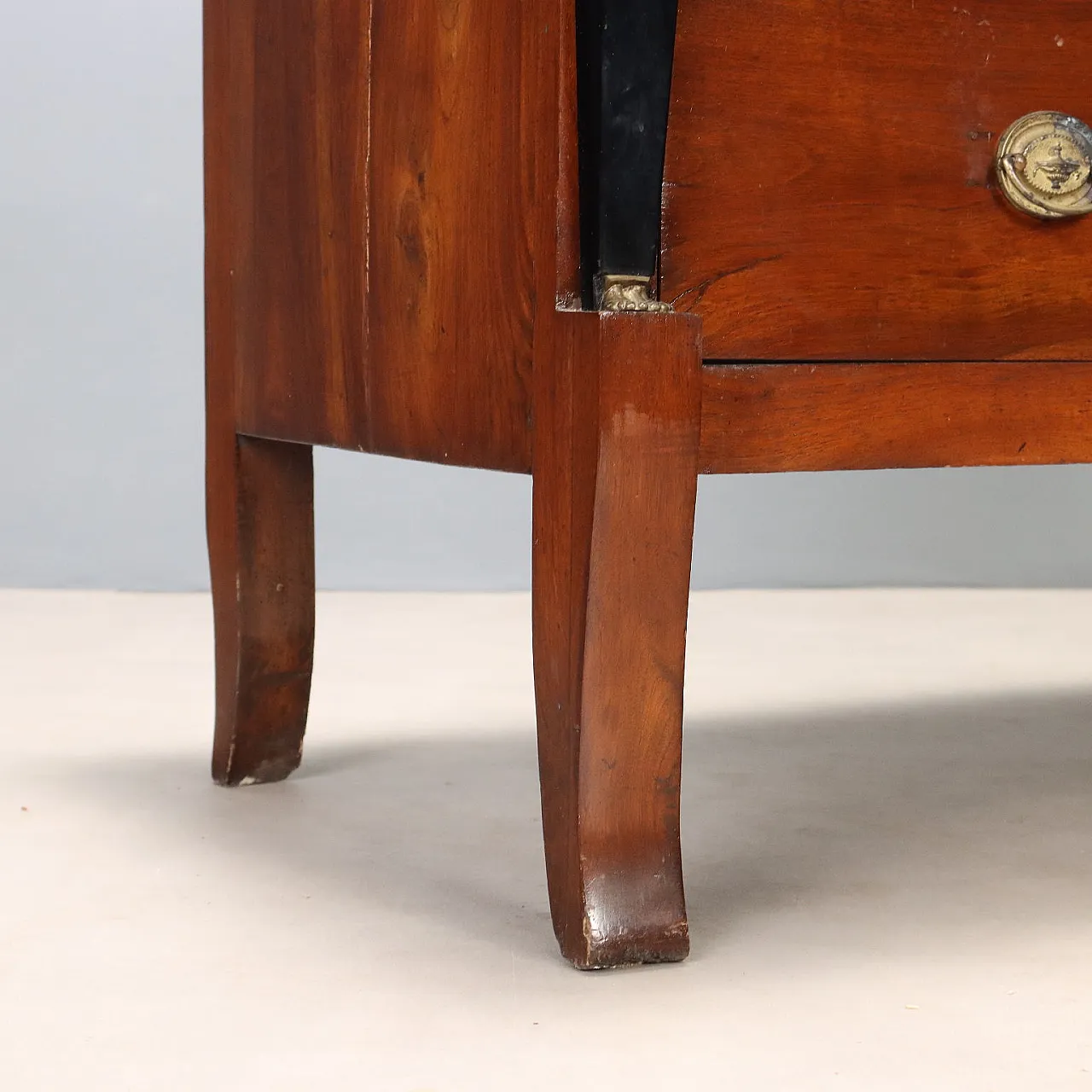 Empire chest of drawers in walnut, 19th century 8