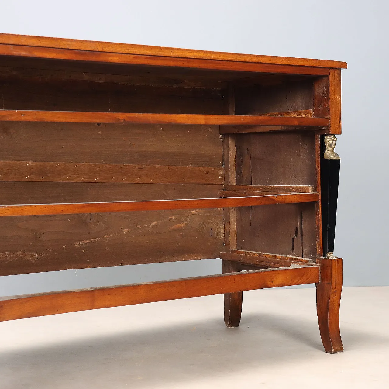 Empire chest of drawers in walnut, 19th century 10