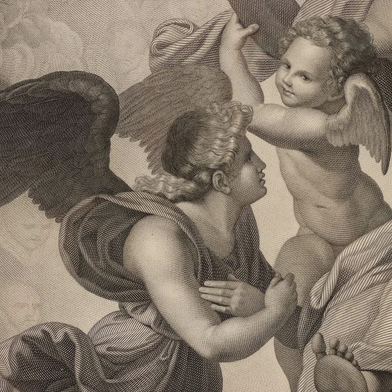 Etching by Paolo Caronni Vision of Ezekiel, 19th century 5
