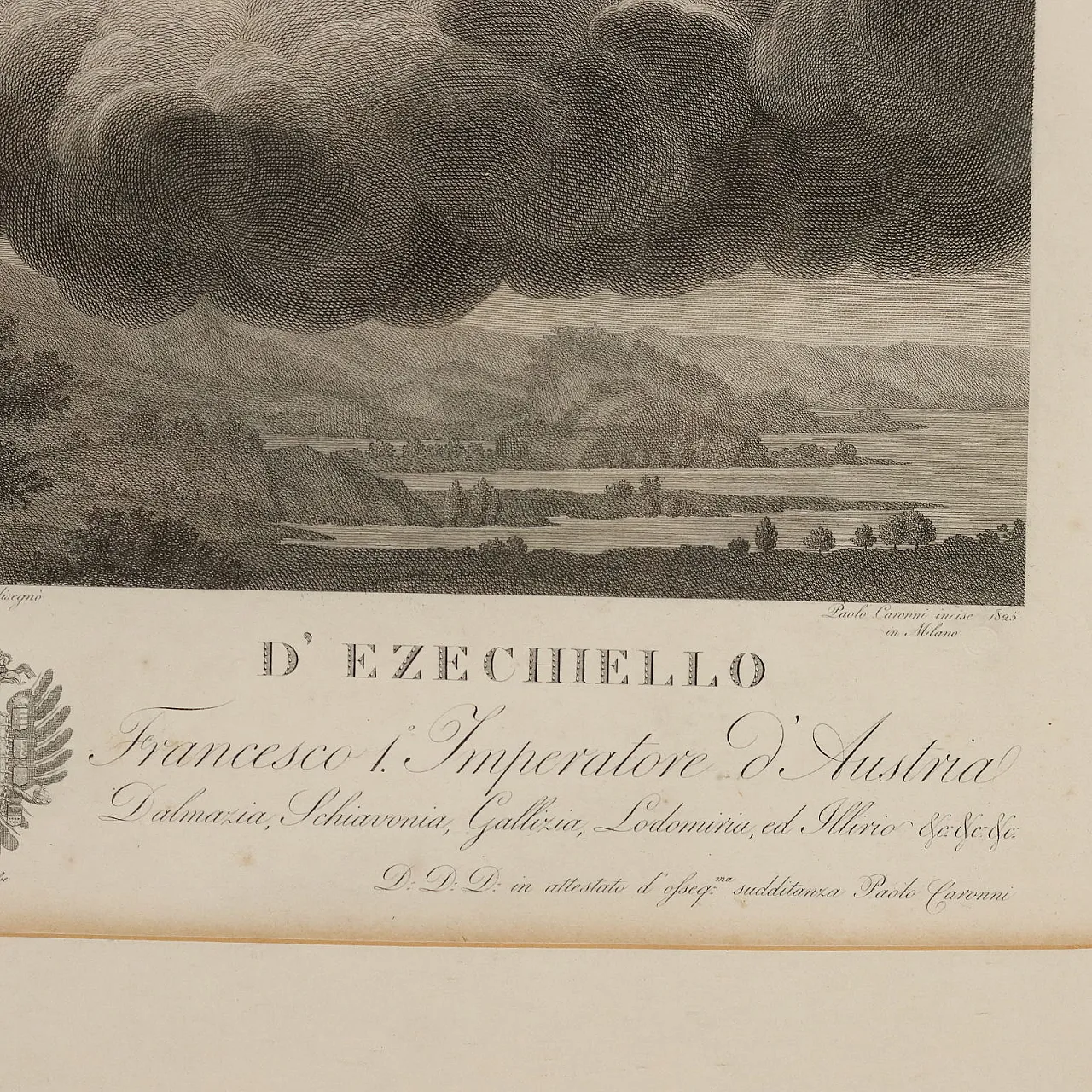 Etching by Paolo Caronni Vision of Ezekiel, 19th century 9