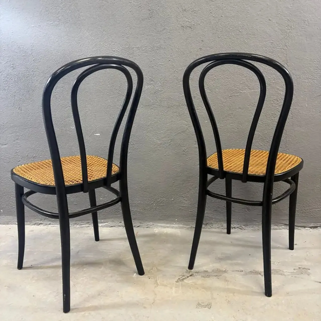 Coppia di sedie in legno di Thonet per Herbatschek, anni '60 4