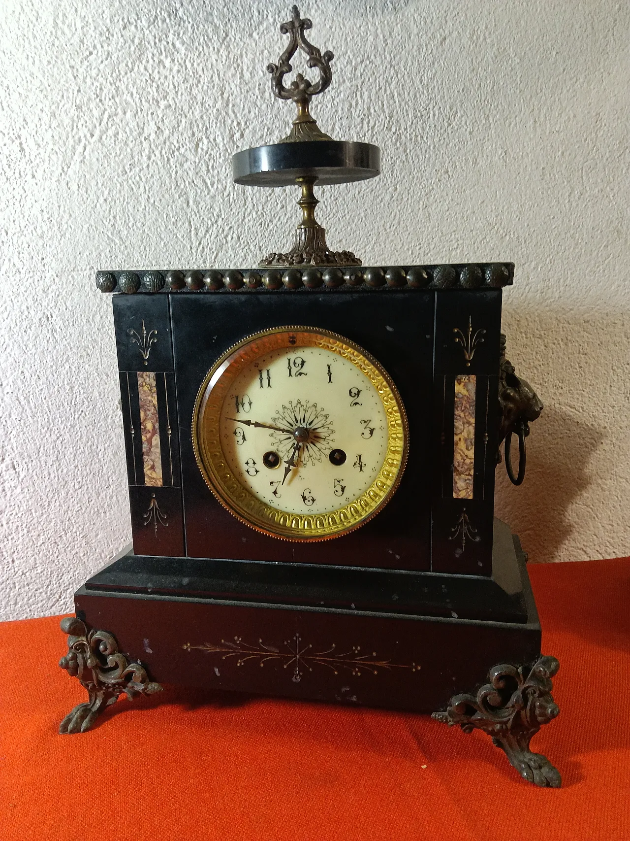 Napoleon III style marble clock 1