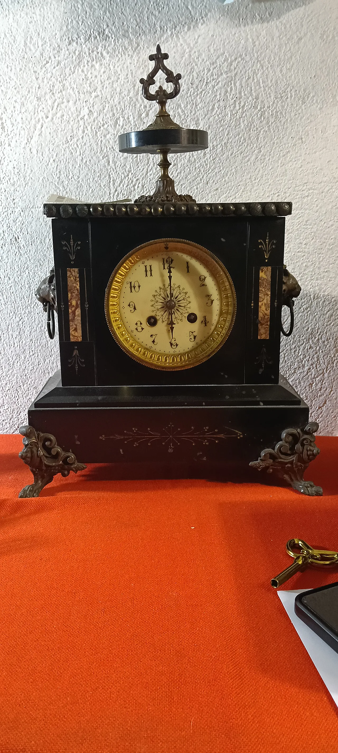 Napoleon III style marble clock 2