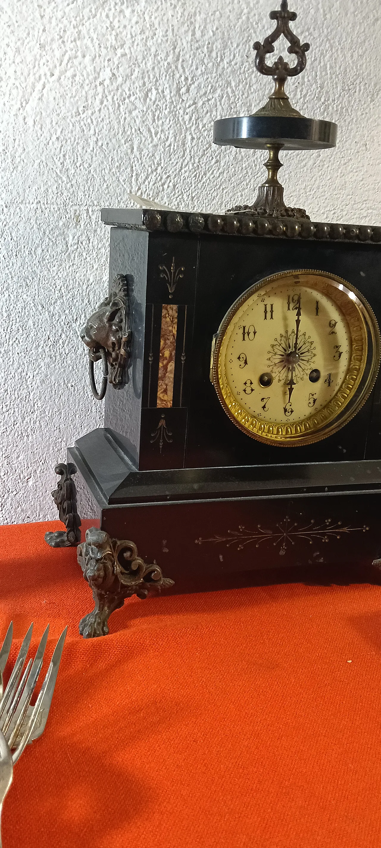 Napoleon III style marble clock 3