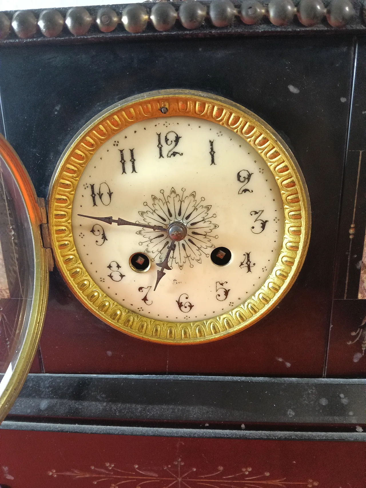Napoleon III style marble clock 7