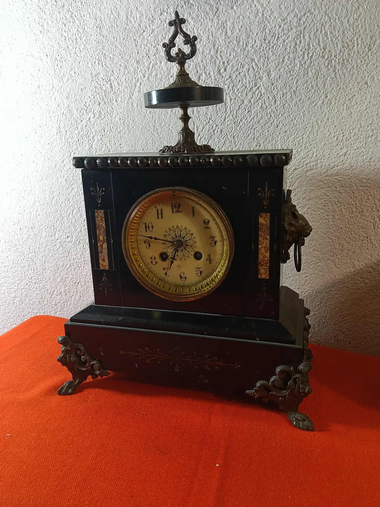 Napoleon III style marble clock 8