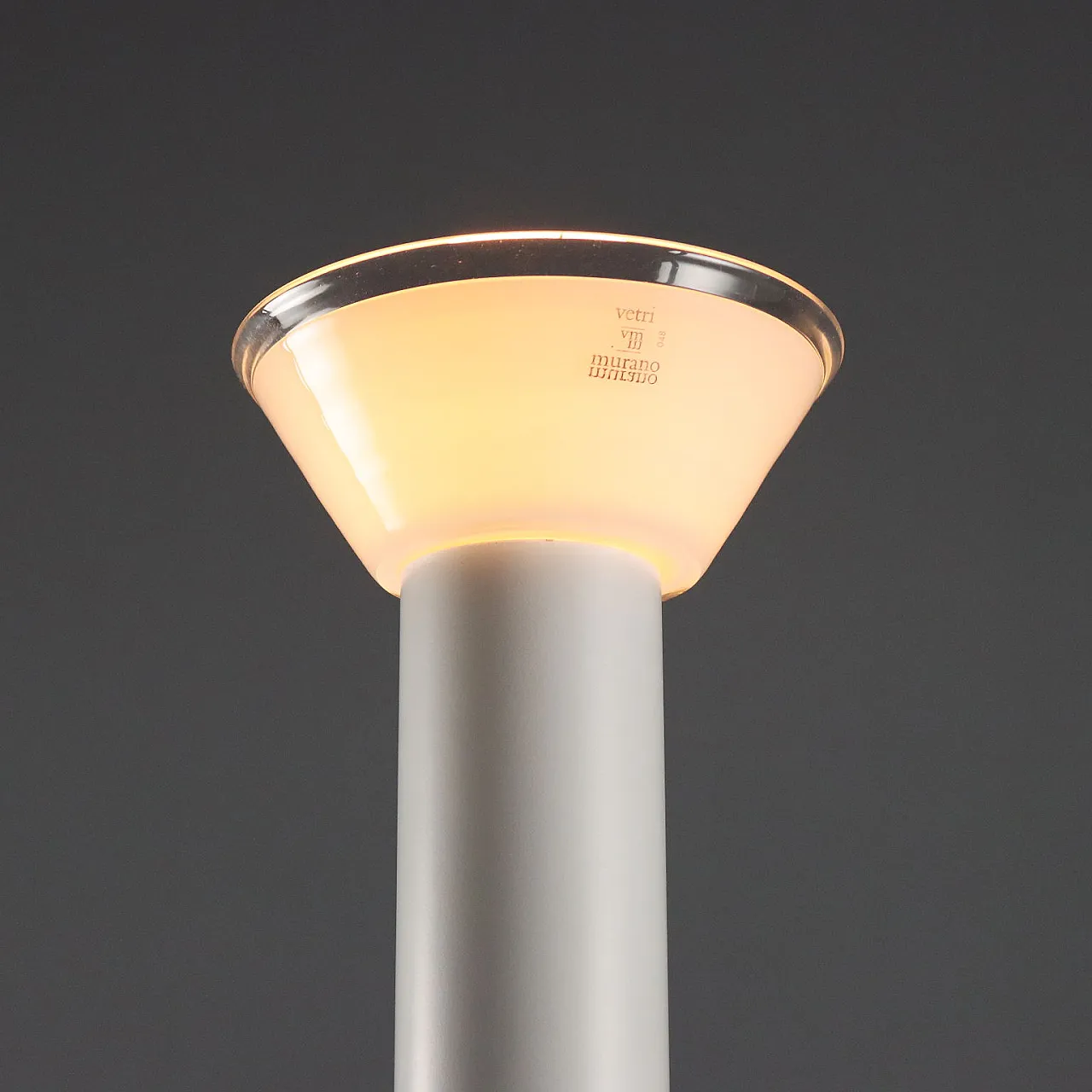 Lampada da Terra in Vetro di Murano e Metallo  3