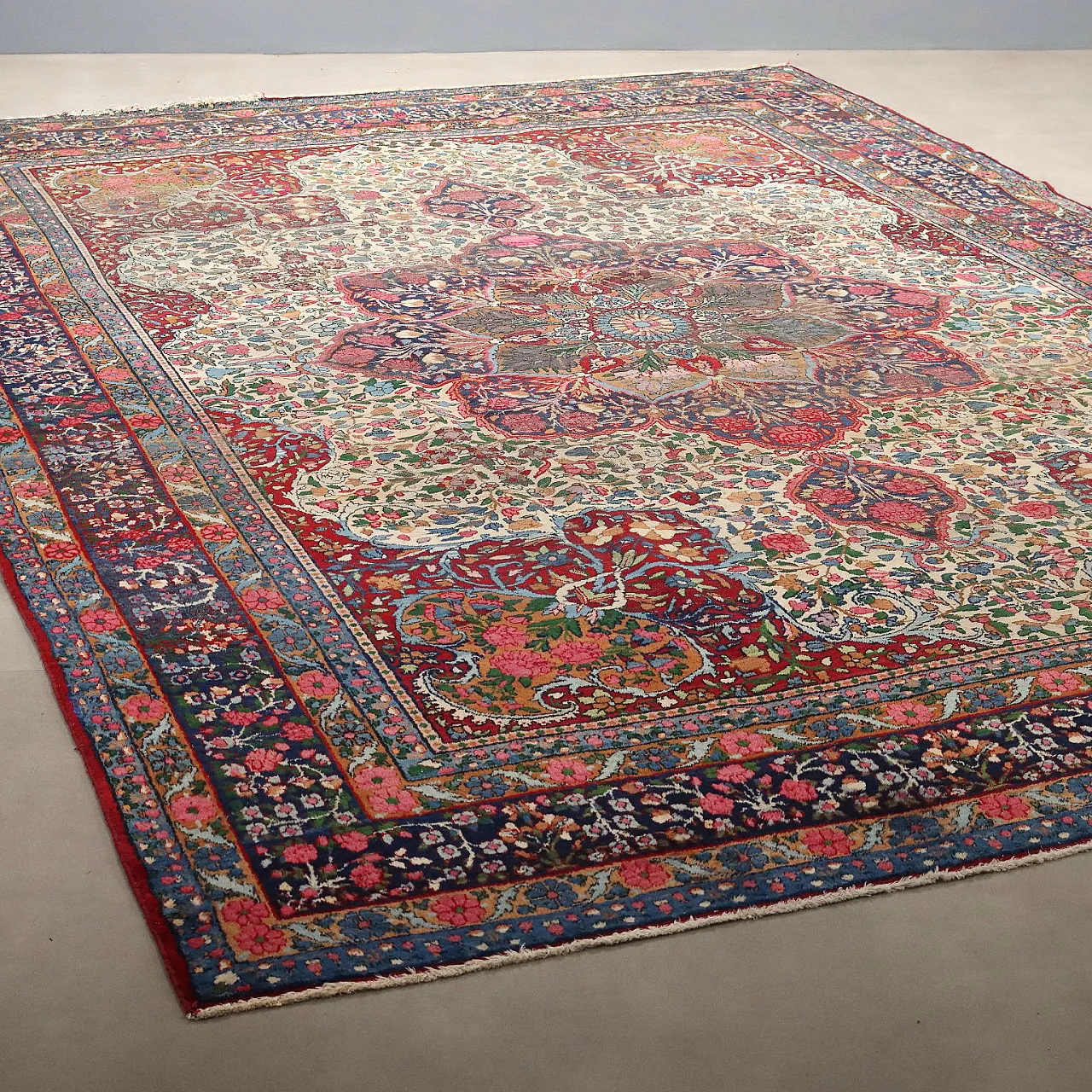 Kerman carpet in cotton and wool, 20th century 1