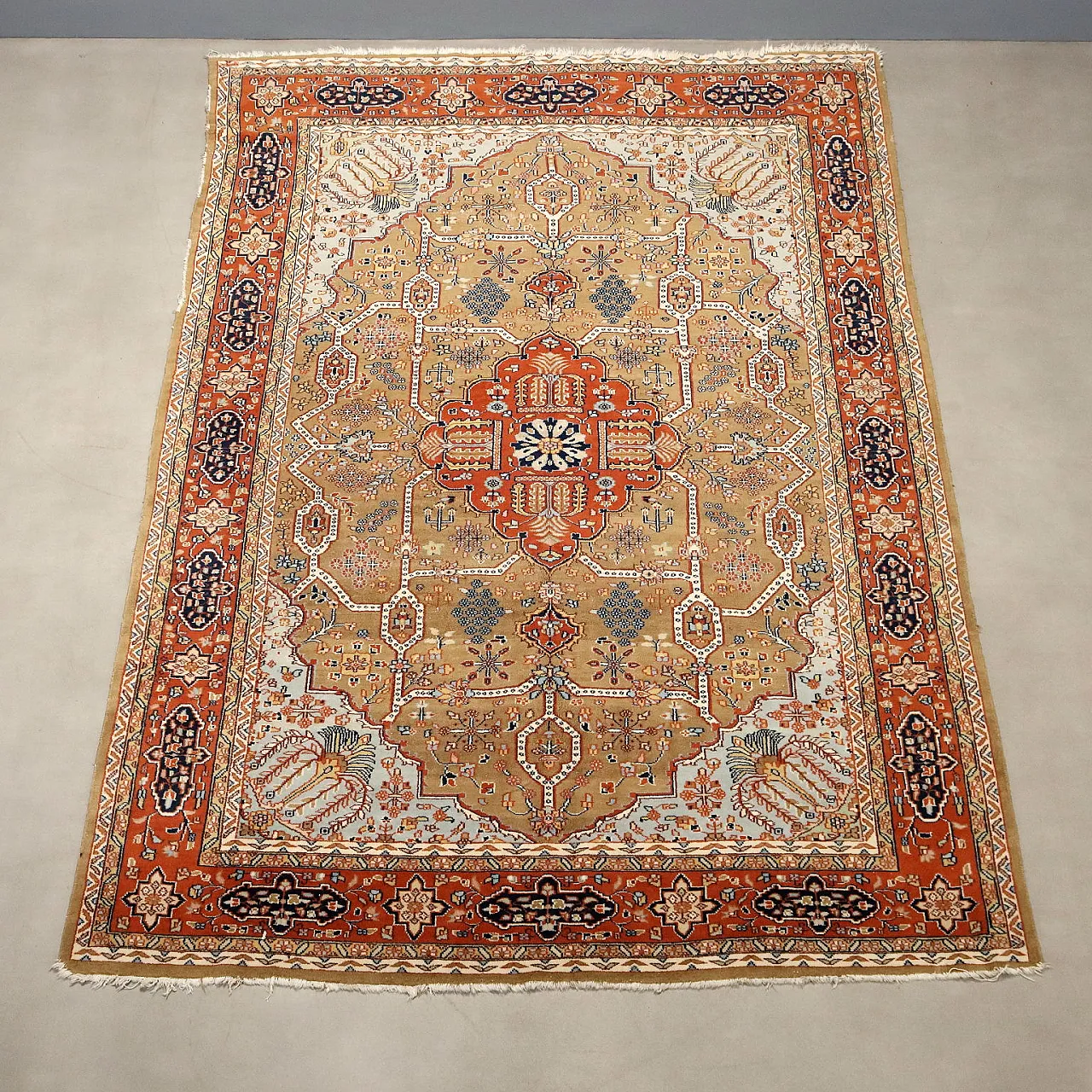Srinagar carpet in cotton and wool, 20th century 3
