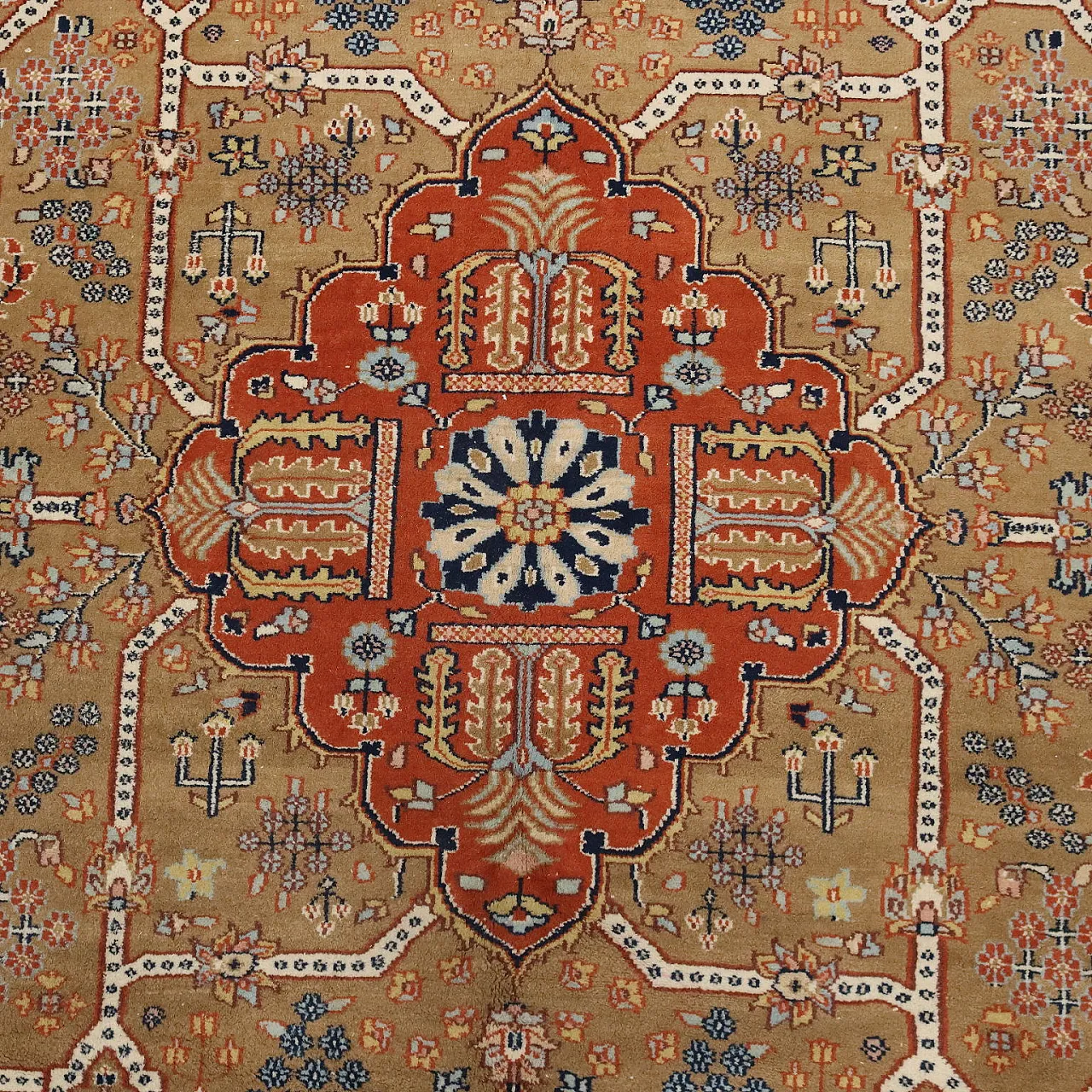 Srinagar carpet in cotton and wool, 20th century 4