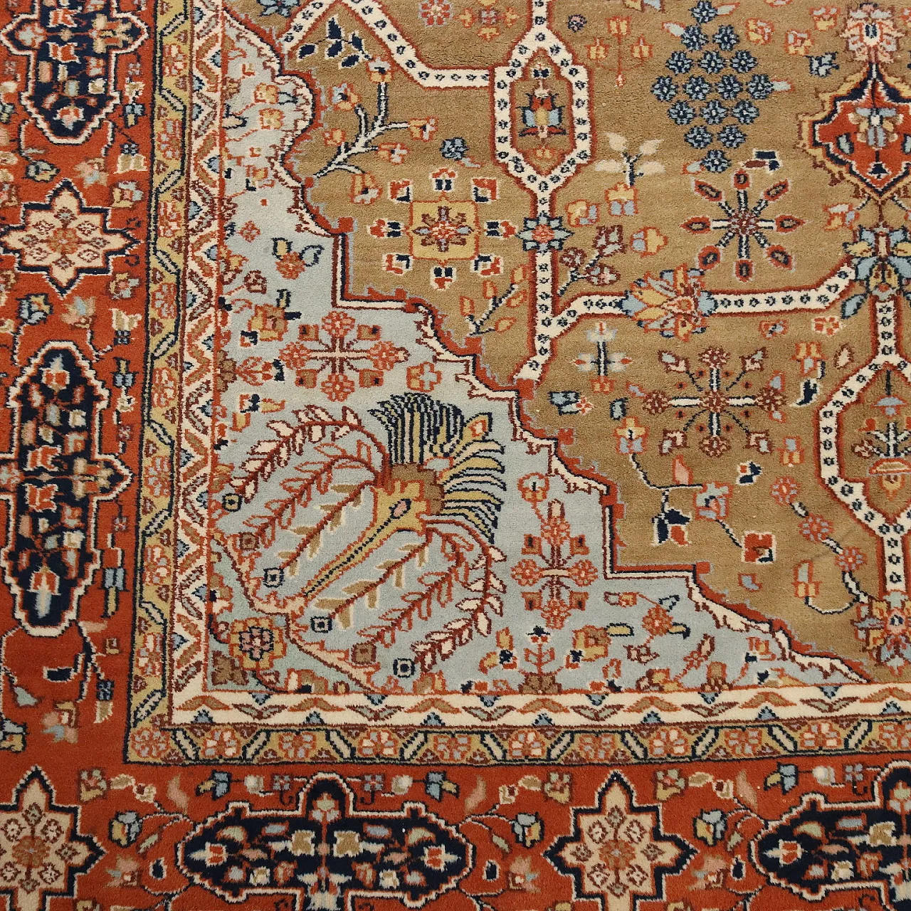 Srinagar carpet in cotton and wool, 20th century 5
