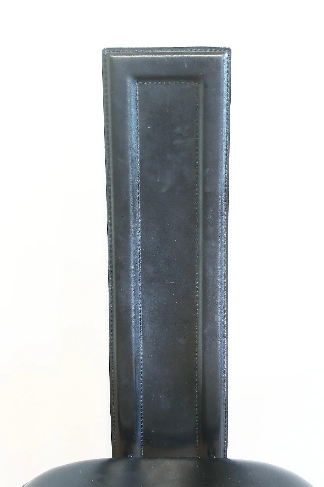 Pair of black leather Alice chairs by Giorgio Cattelan, 1980s 17