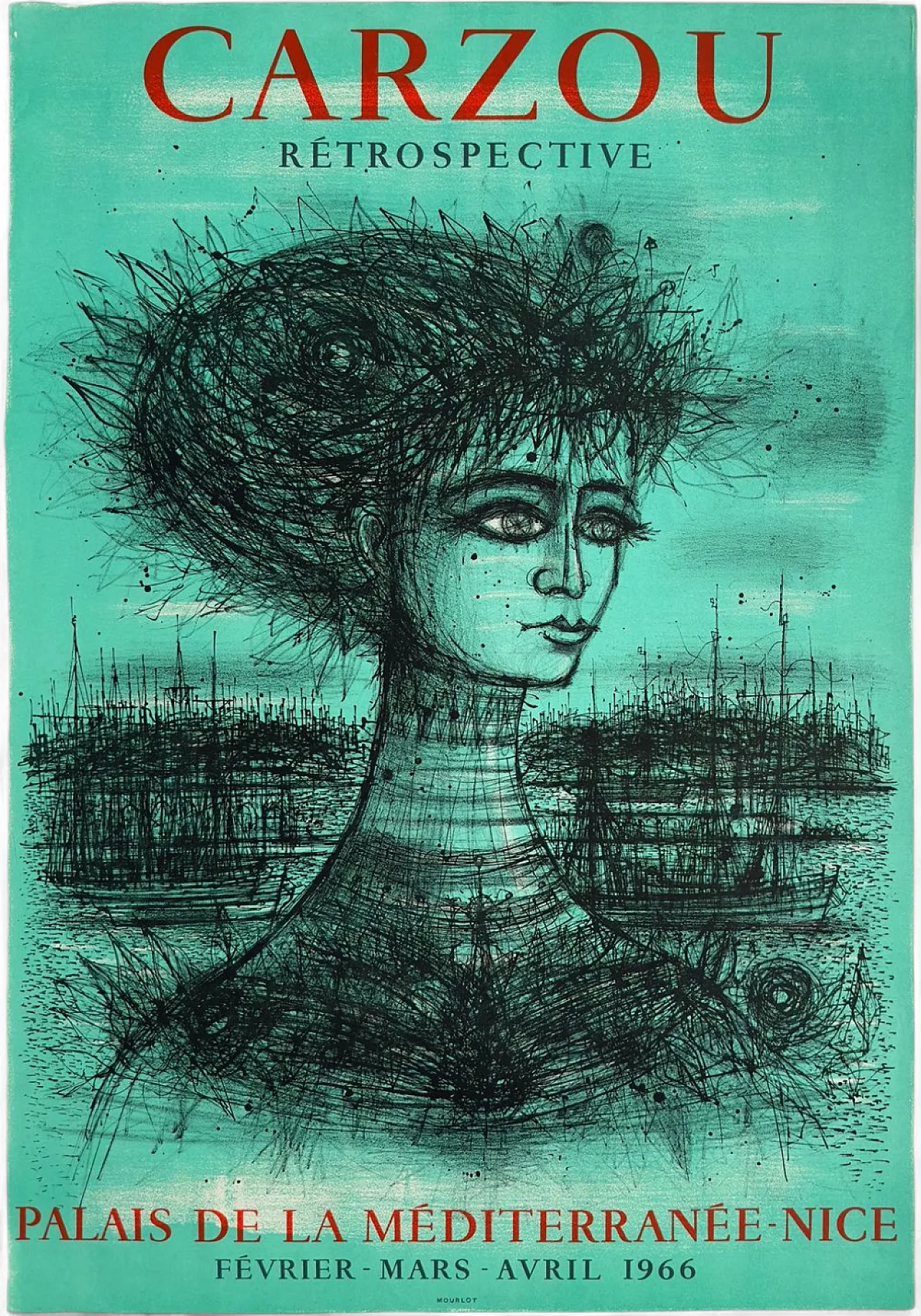 Jean CARZOU Poster Expo 66 - Palais de la Méditerranée 1966 4