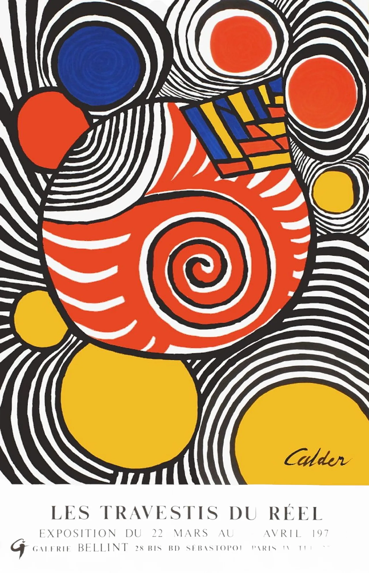 Alexandre CALDER poster Expo 79 - Galerie Bellint - Les travestis du réel 1979 4