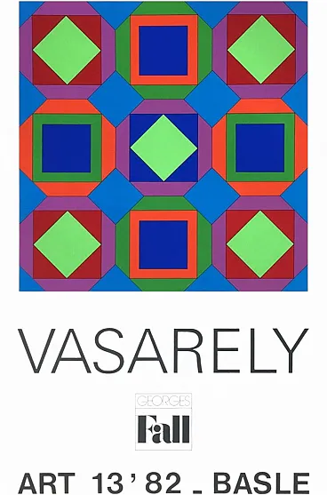 Victor VASARELY Poster Expo 82 - Art Basel 82  1982