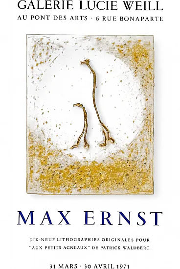 Max ERNST poster Expo 71 - Galerie Lucie Weill 1971