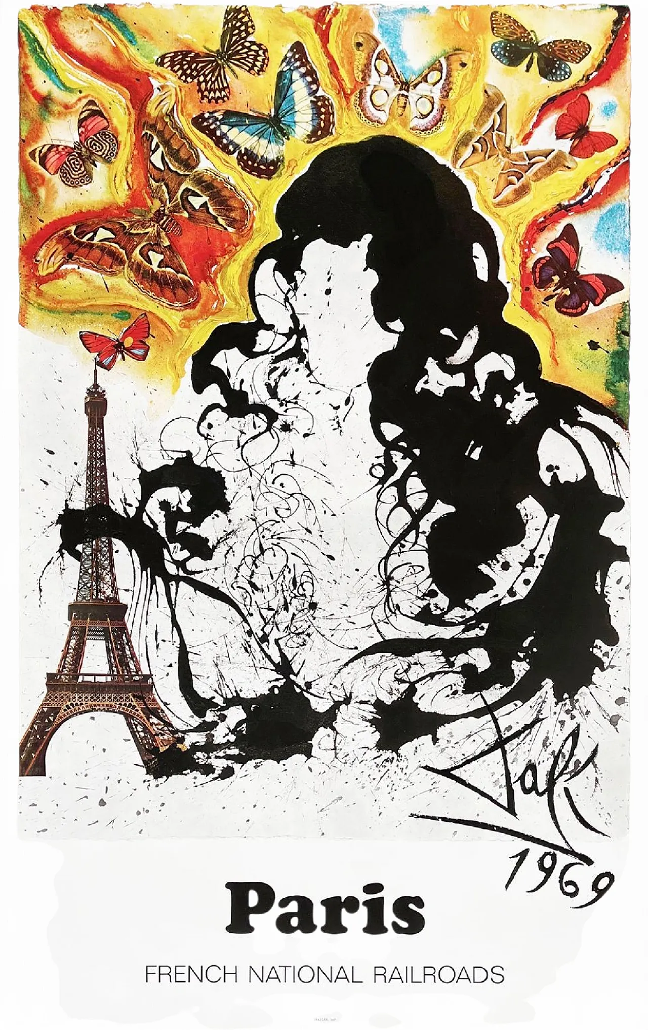 Salvador DALI Poster SNCF - French National Railroads - Paris (large) 1970 4