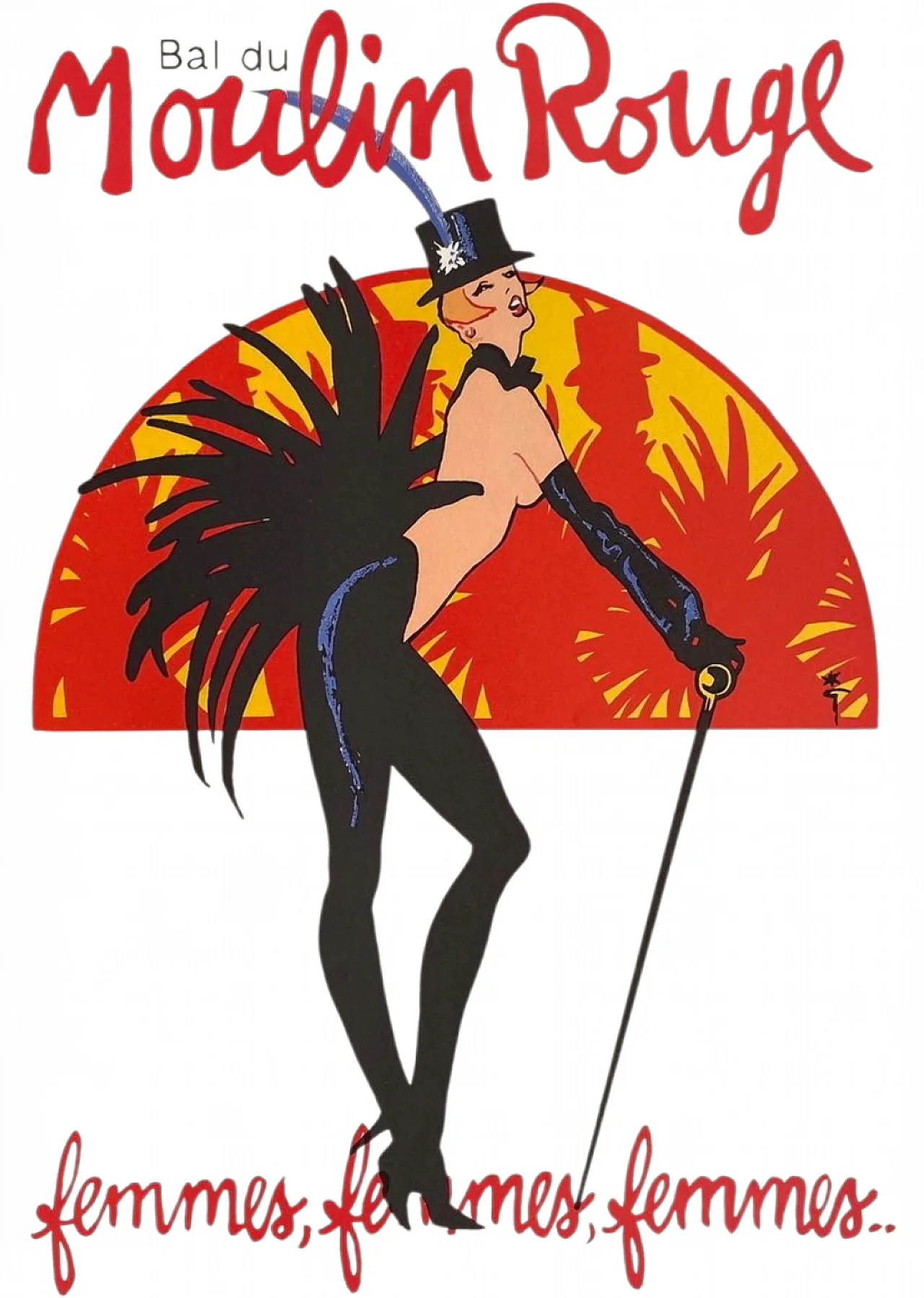 René GRUAU Poster Moulin Rouge - Femmes, femmes, femmes 2009 4