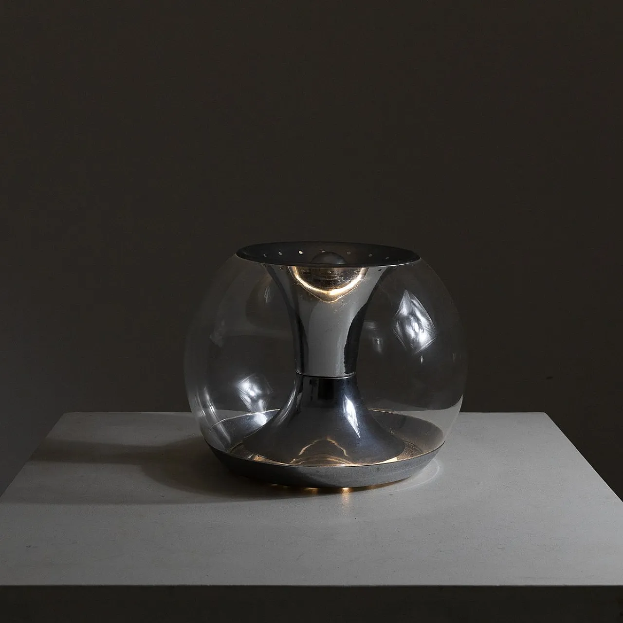 Lampada da tavolo cromata di Luci Italia, anni '60 4