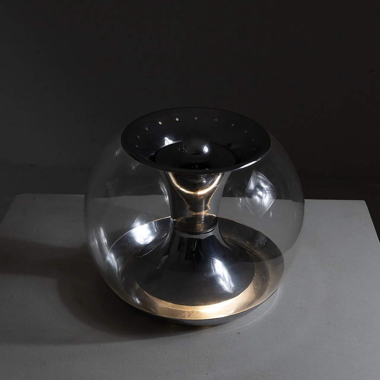 Lampada da tavolo cromata di Luci Italia, anni '60 6