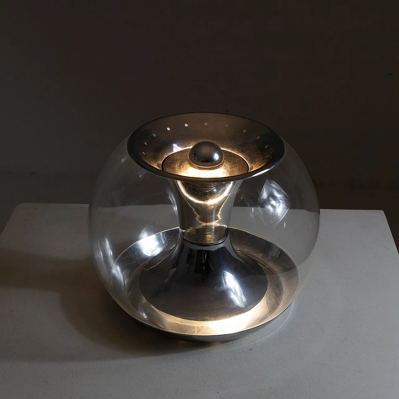Lampada da tavolo cromata di Luci Italia, anni '60 7