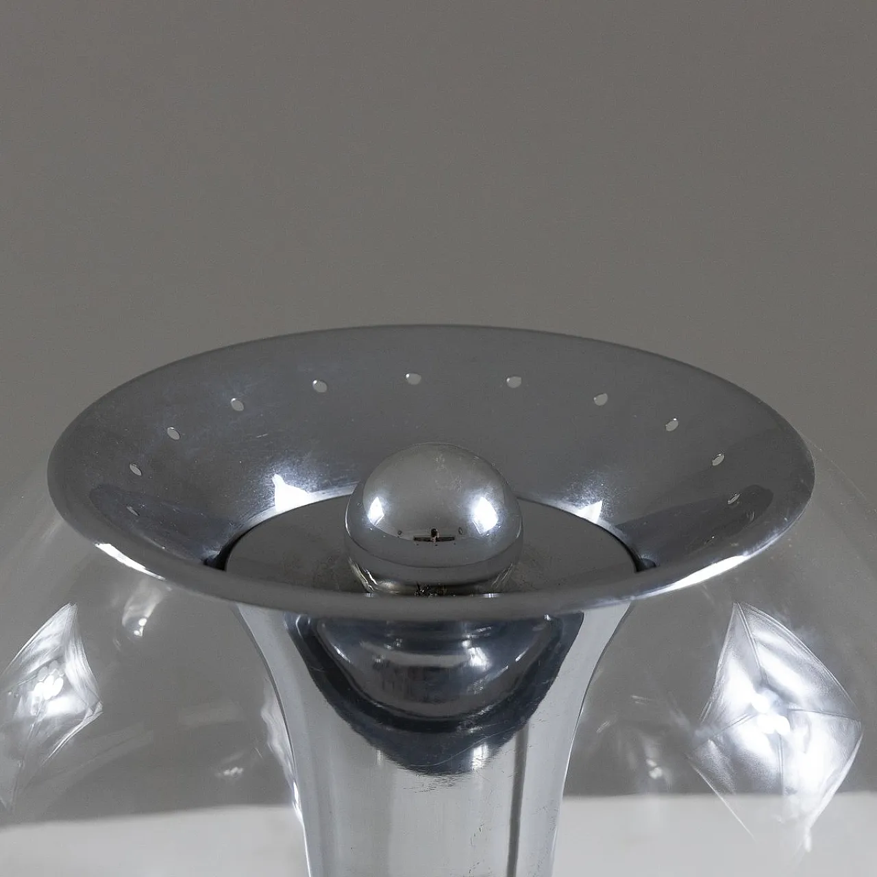 Lampada da tavolo cromata di Luci Italia, anni '60 11