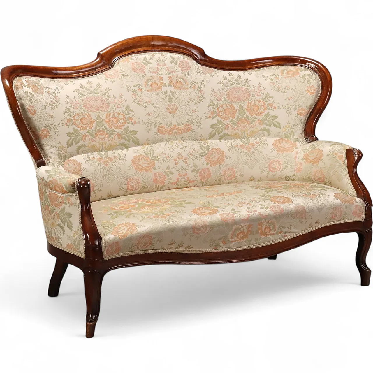 Louis Philippe sofa in walnut, 19th century 11
