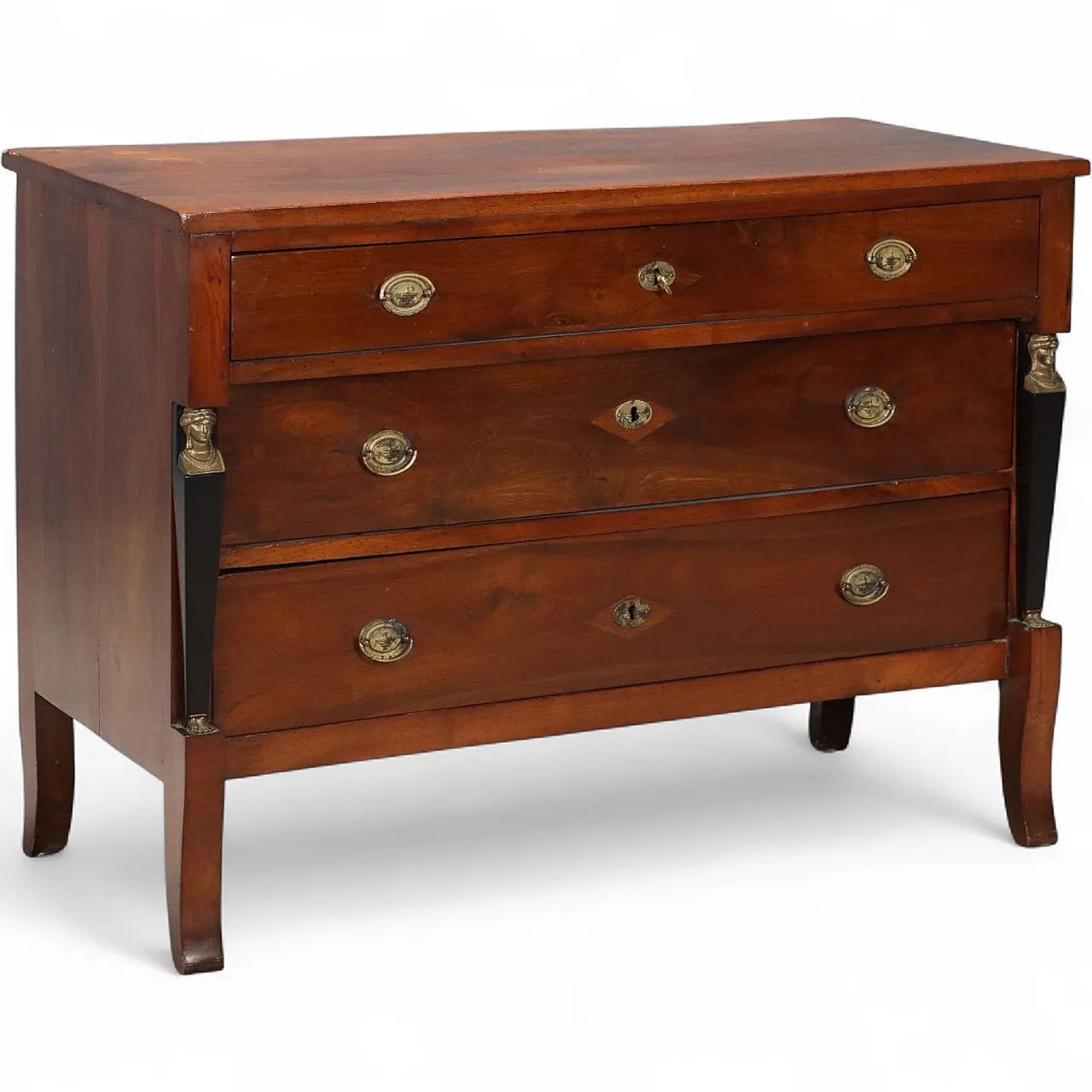 Empire chest of drawers in walnut, 19th century 11