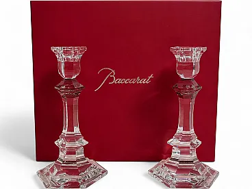 Baccarat - Candlestick (2) - Crystal, Glass - Harcourt candlestick Red
