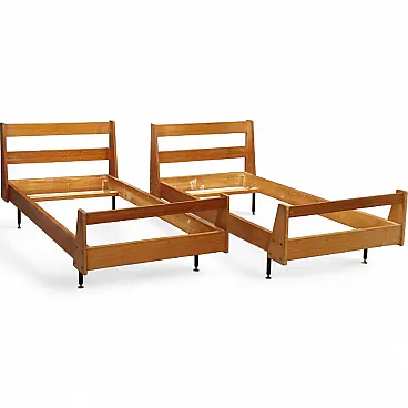 Coppia di letti singoli in legno teak, anni '60