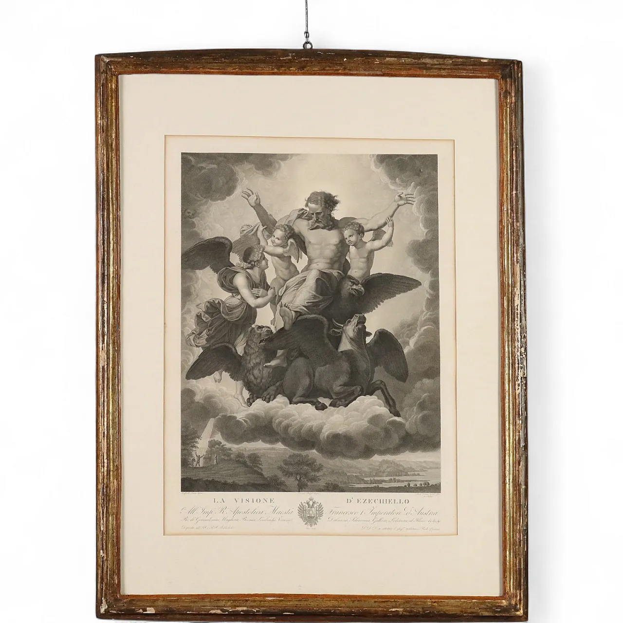 Etching by Paolo Caronni Vision of Ezekiel, 19th century 11