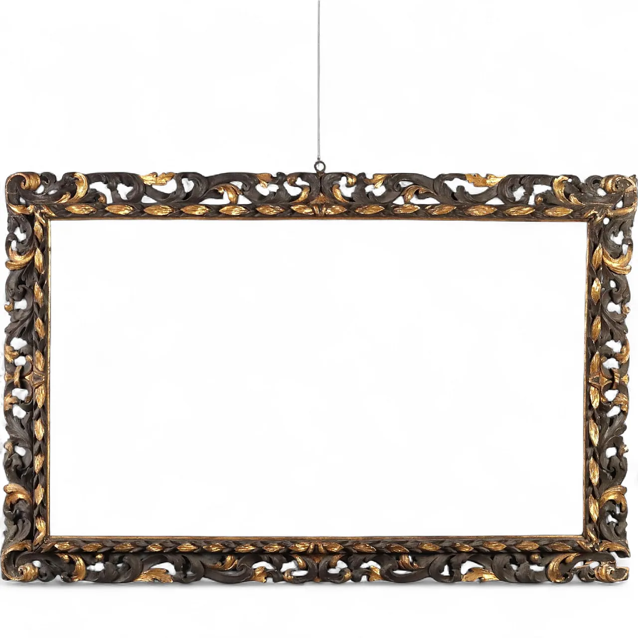 Baroque frame in carved, lacquered and gilded wood, 18th century 11