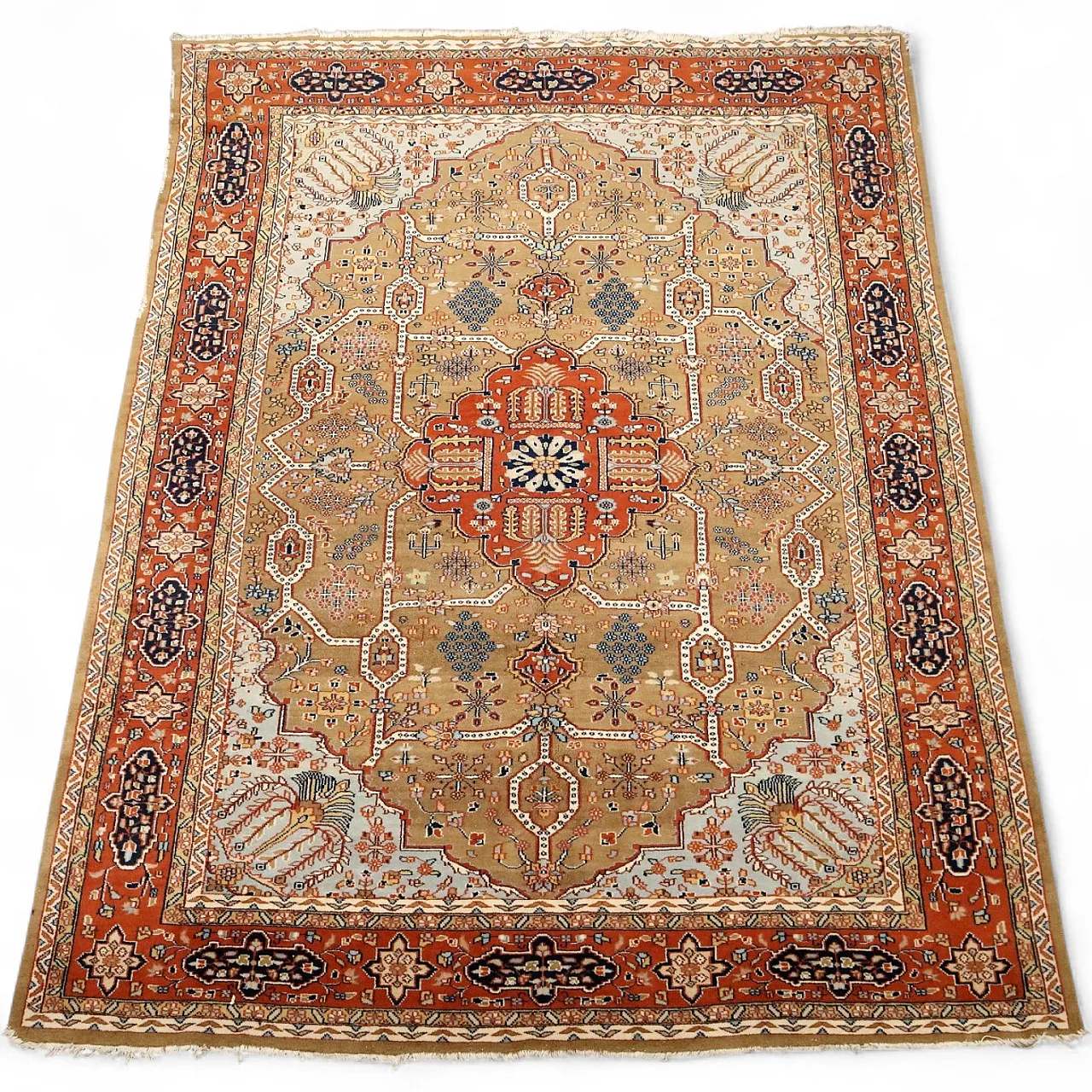 Srinagar carpet in cotton and wool, 20th century 9