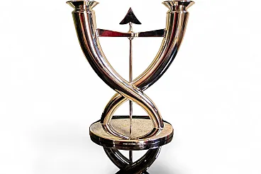Fleche silver-plated candelabra by Gio Ponti for Christofle, 1920s