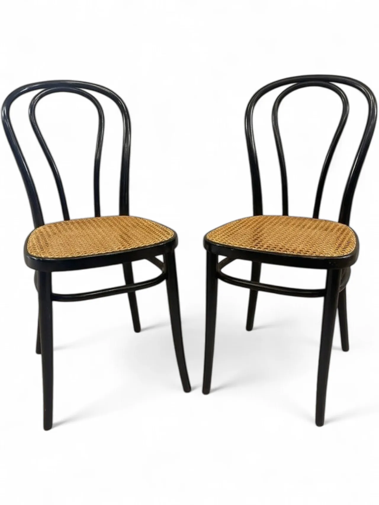 Coppia di sedie in legno di Thonet per Herbatschek, anni '60 7