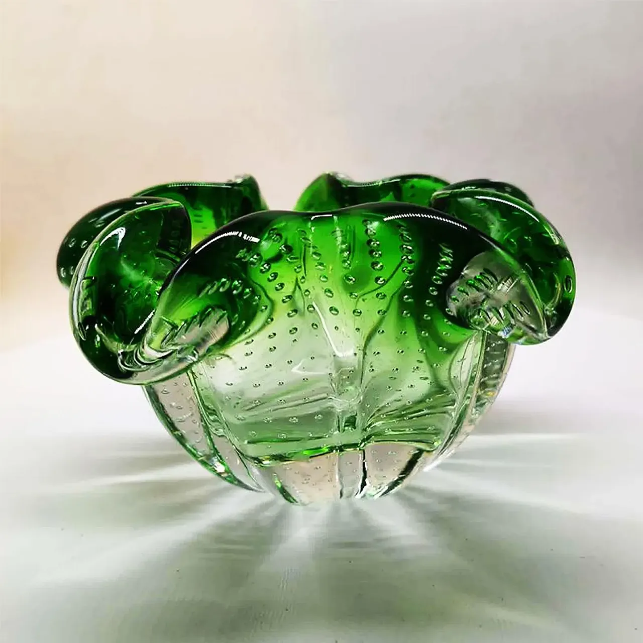Ashtray in Murano glass with air bubble, 1950s 3