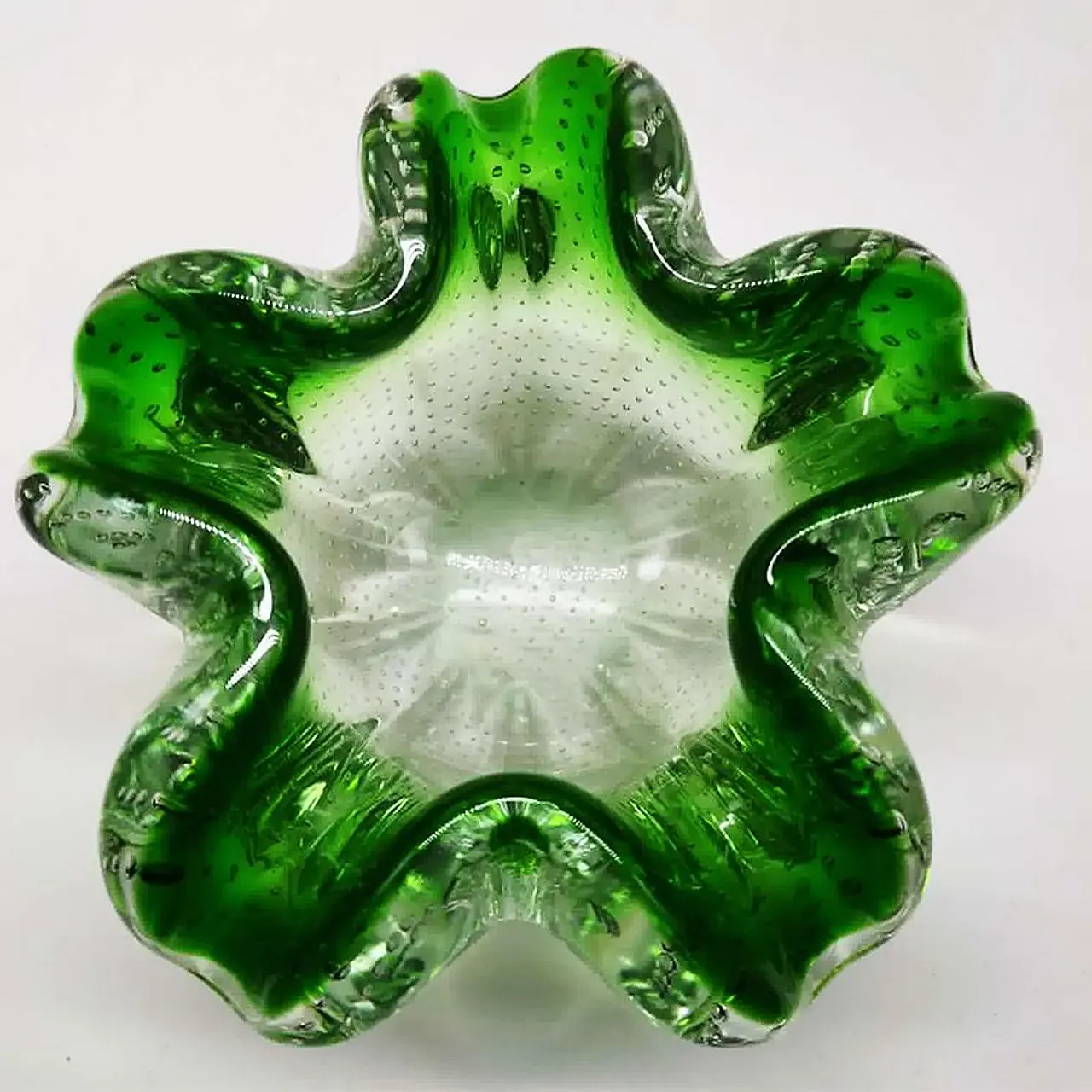 Ashtray in Murano glass with air bubble, 1950s 9