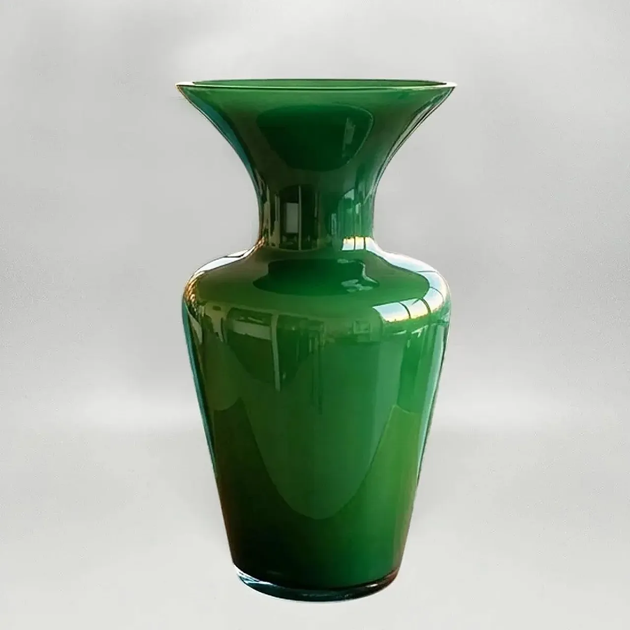 Vaso in vetro soffiato di Murano del Maestro del Vetro, anni '70 1
