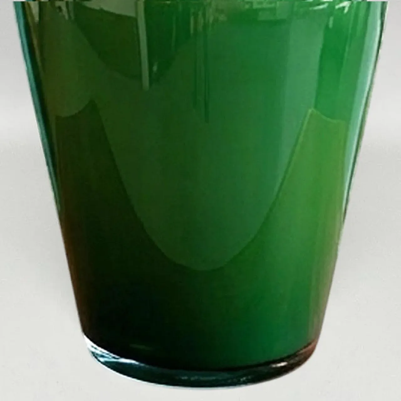 Vaso in vetro soffiato di Murano del Maestro del Vetro, anni '70 3