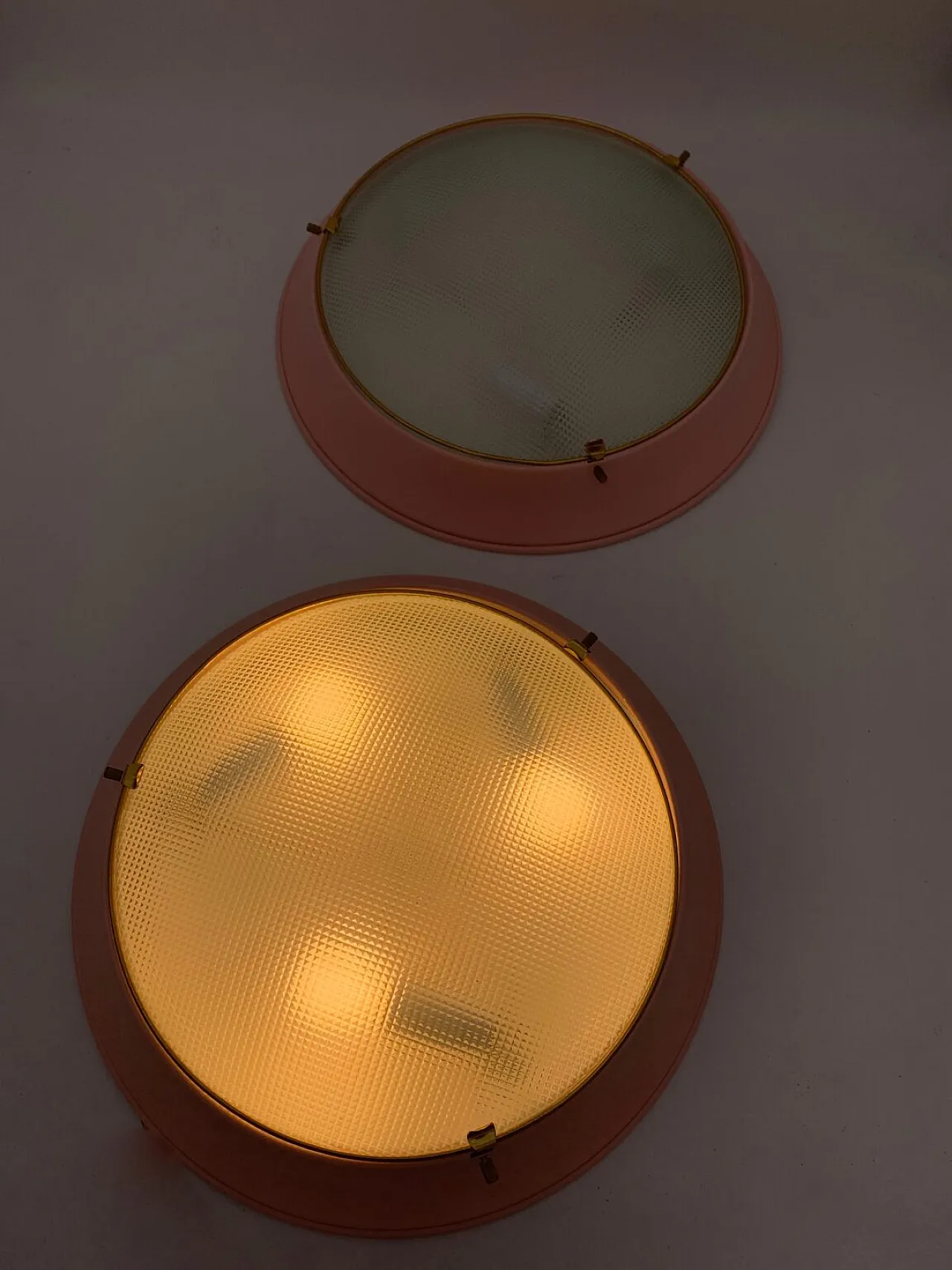 Coppia di plafoniera attribuita a Fontana Arte, anni '60 1