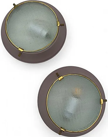 Pair of sconces attributed to Fontana Arte, 1960s