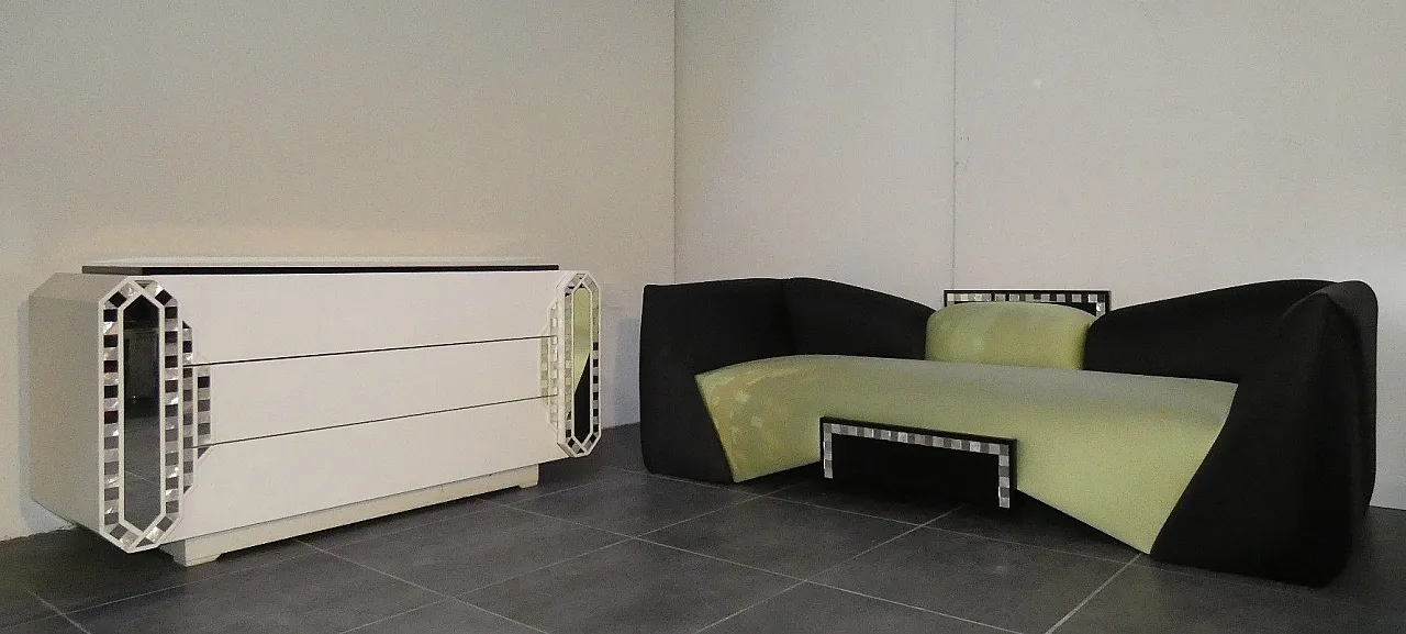 Divano e cassettiera di Manuel Da Costa per Arpex, anni '80 11