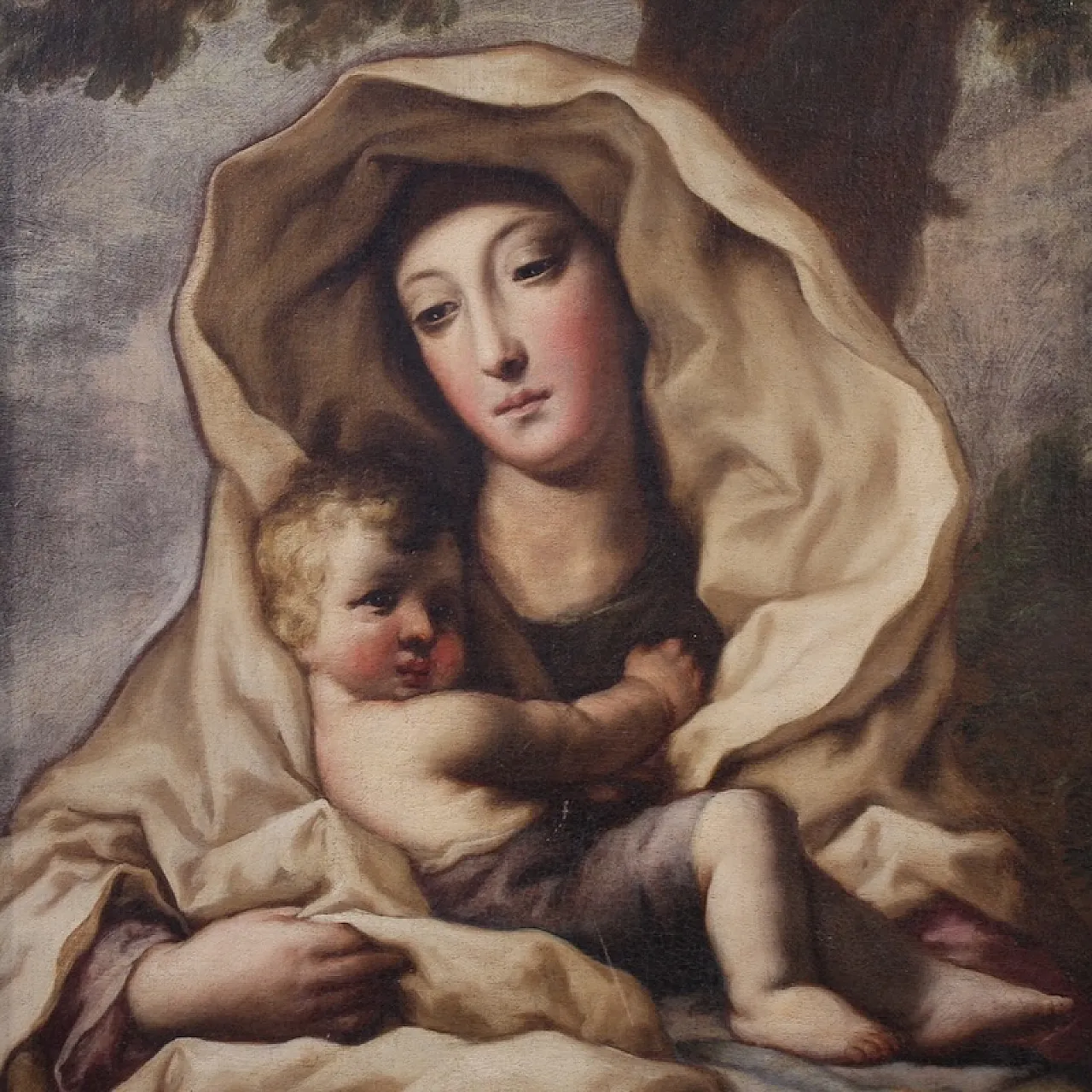 Dipinto italiano Madonna col bambino, '600 2