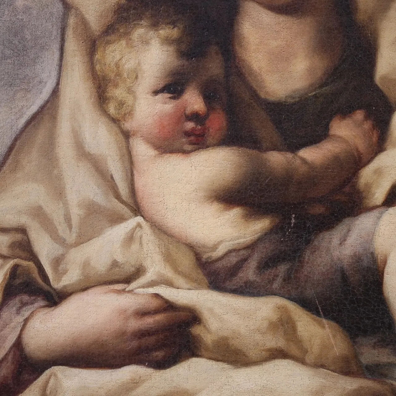 Dipinto italiano Madonna col bambino, '600 10