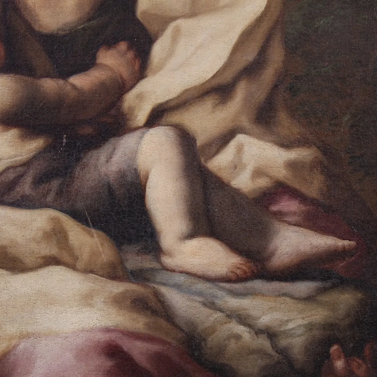 Dipinto italiano Madonna col bambino, '600 12