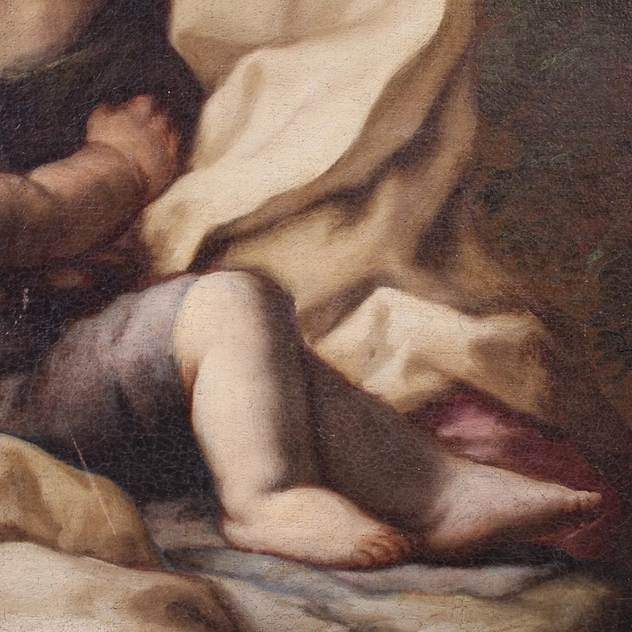 Dipinto italiano Madonna col bambino, '600 14